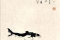 朱耷的作品 八大山人朱耷的水墨山水画作品欣赏《河上花图》
