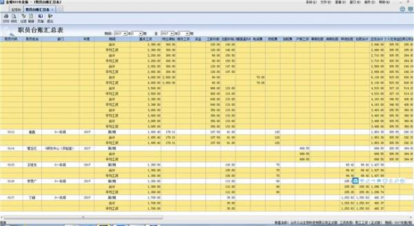 >金蝶员工魏震资料 【金蝶KIS专业版】打开职员基础资料 无职员信息