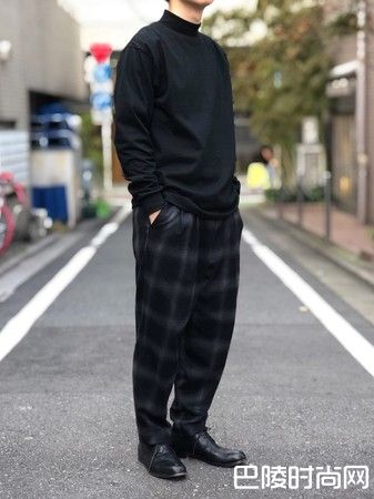 秋冬定番款格纹裤 日系男孩彩色混搭更好看