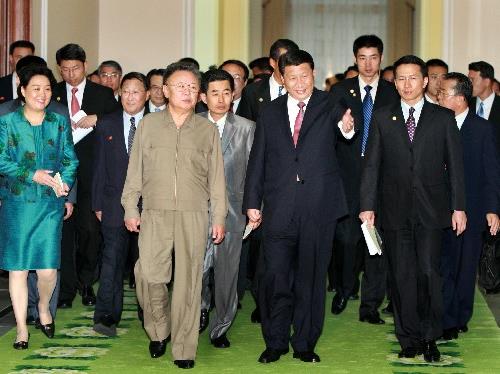 陈德良金正日 朝鲜领导人金正日会见越南国家主席陈德良