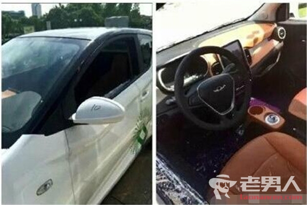 女子被困共享汽车险丧命 民警砸玻璃窗救人