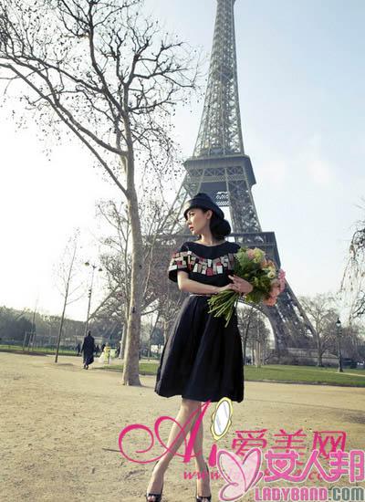 优雅时尚同行 霍思燕巴黎浪漫写真，轻松造型登巴黎时装周特刊封面
