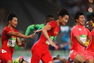 >汤星强最好成绩 男子4X100米创中国短跑接力队奥运会最好成绩 中国短跑四虎将都是胜利者
