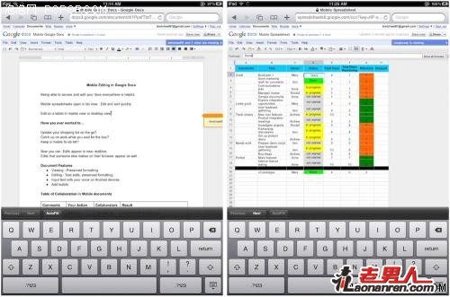 Google Docs桌面版提供iPad平板支持!
