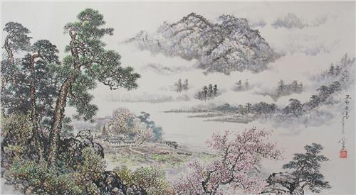 著名中国画家潘公凯作品展在家乡宁波开幕