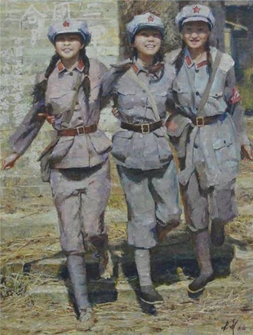 张大中红军 [转载]张大中油画 红军女战士风采