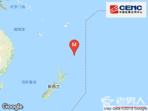 新西兰发生5.9级地震 震源深度20千米