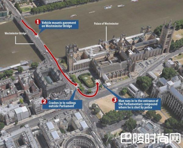英国议会大厦发生恐怖袭击事件 5人死亡40多人受伤