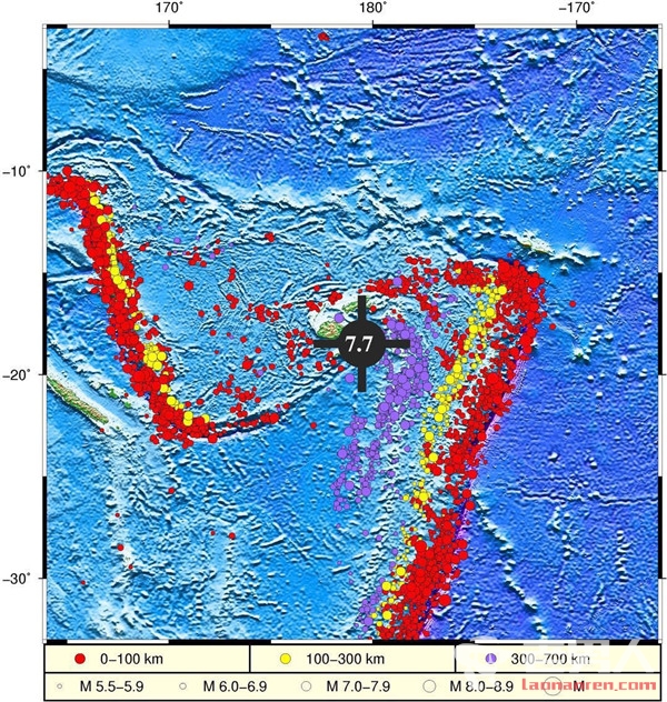 斐济群岛发生7.8级地震 强震暂未引发海啸威胁