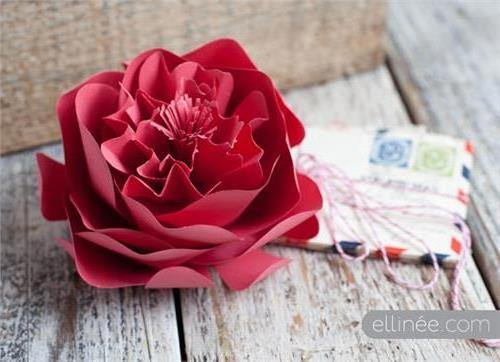 手工制作纸花朵-牡丹花的折法教程