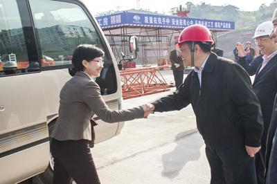 重庆市副市长谭家玲到中冶建工集团承建工程考察