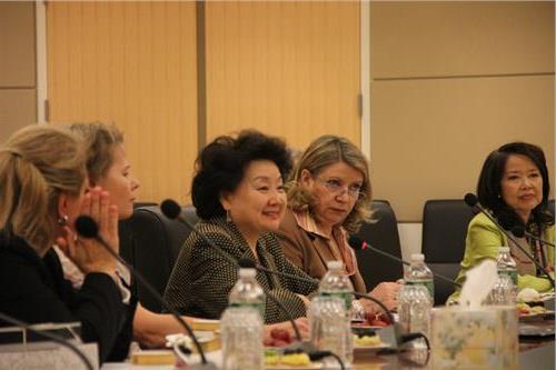李保东夫人 李保东大使夫人侣海林主持妇女国际论坛执委会会议并卸任主席