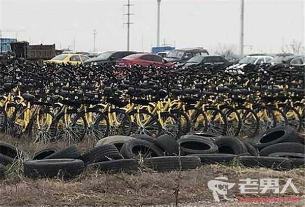>南京共享单车死城：数千无照单车堆积望不到头