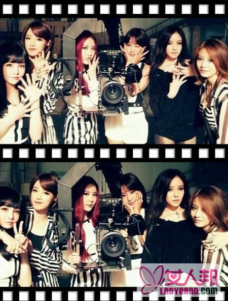 t-ara组合mv拍摄花絮照公开 成员可爱性感
