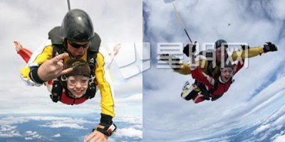 韩国女团fx组合郑秀晶luna新西兰高空跳伞 享受飞翔的感觉