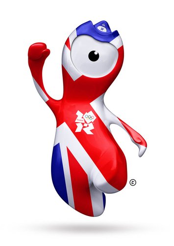 2012伦敦奥运会吉祥物与残奥会吉祥物矢量图