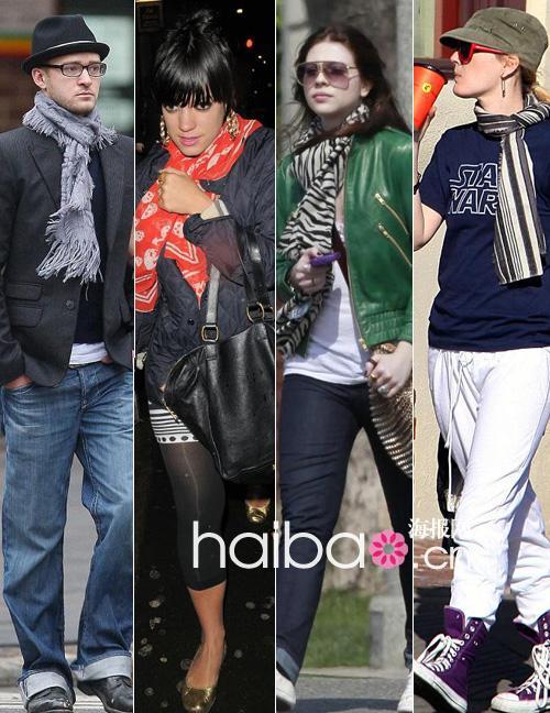 你现在还戴着吗？欧美明星街拍之围巾篇：一年四季都靠它，谁的Look最有型？