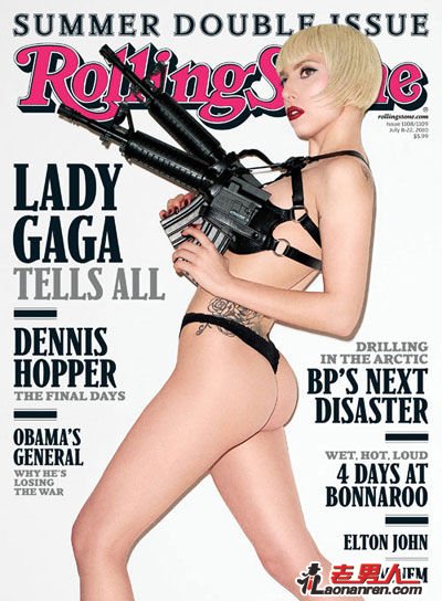 Lady Gaga几乎全裸登《滚石》封面