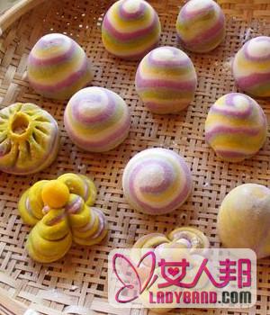 【南瓜紫薯馒头】南瓜紫薯花式馒头的做法_南瓜紫薯花式馒头的功效