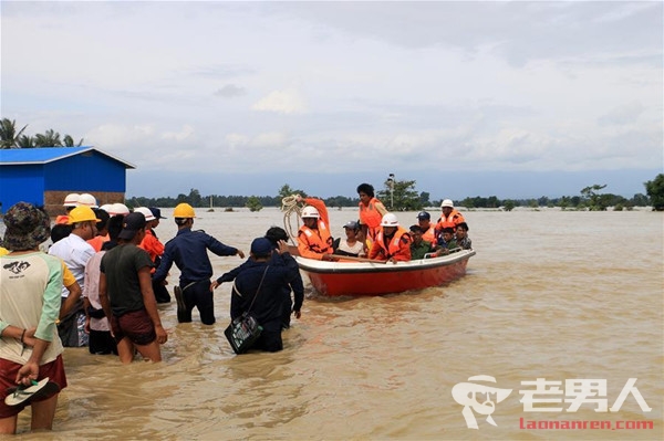 缅甸一水坝决口 20多个村庄被淹上万人紧急撤离