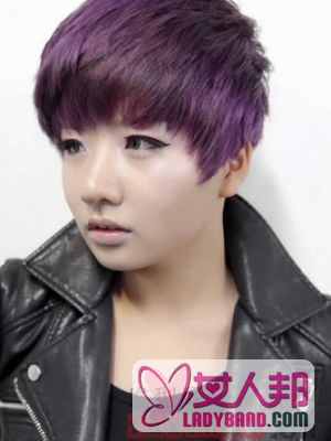 >女生紫色短发发型 打造个性非主流