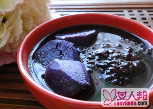 >黑米紫薯粥功效和做法
