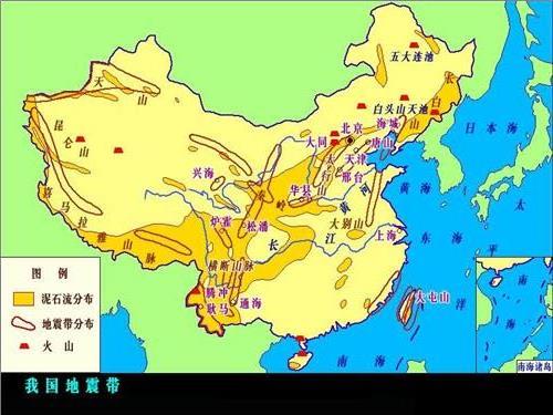 >四川省地震带吉林地震带分布图(区)主要集中分布在哪里?