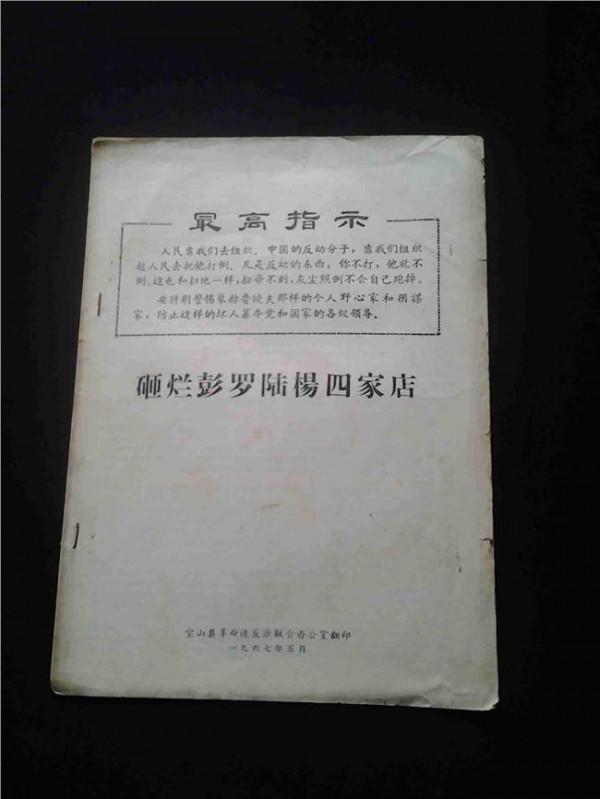 >文革录:彭罗陆杨事件纪实之公元一九六六年