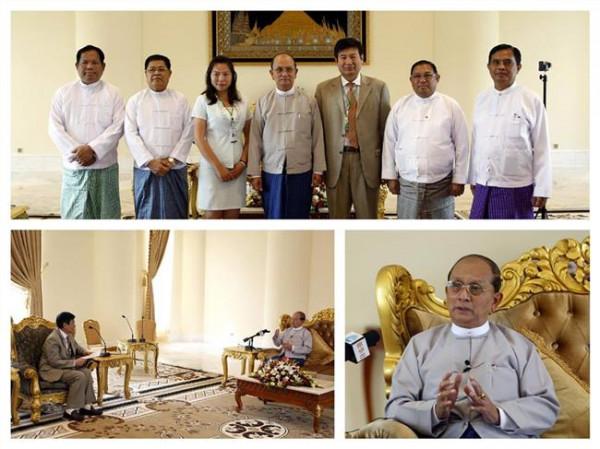 >吴登盛图像 缅甸总统吴登盛:和中国的关系尤其重要(图)