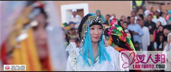 林志玲疑似摩洛哥参加选美 素雅服装配上淡妆仙气十足