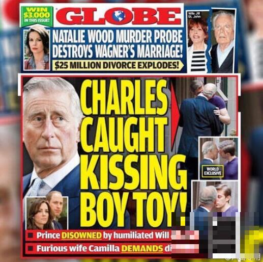 太劲爆了！英国查尔斯王子街边与年轻男人接吻