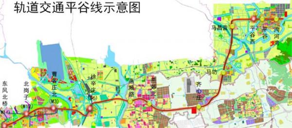 >徐辛庄地铁 平谷线东段始于通州徐辛庄站规划路线图公布