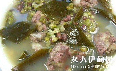 红绿豆海带排骨汤的做法