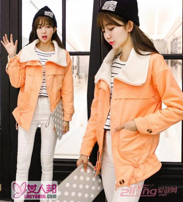 >韩版大码羊羔绒外套，冬季时尚MM首选的外套