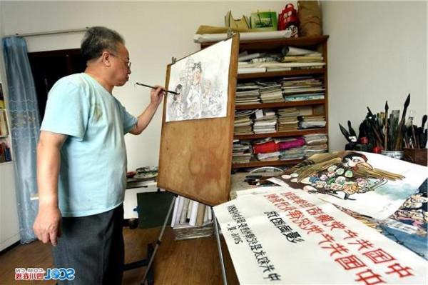 >四川张择画家 四川叙永:本土画家创作40幅漫画宣传廉洁文化