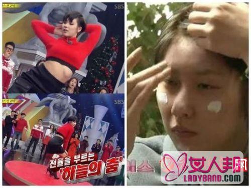 韩性感女星“女版东方神起”成员上节目卸妆 素颜被吐槽像男人(图)