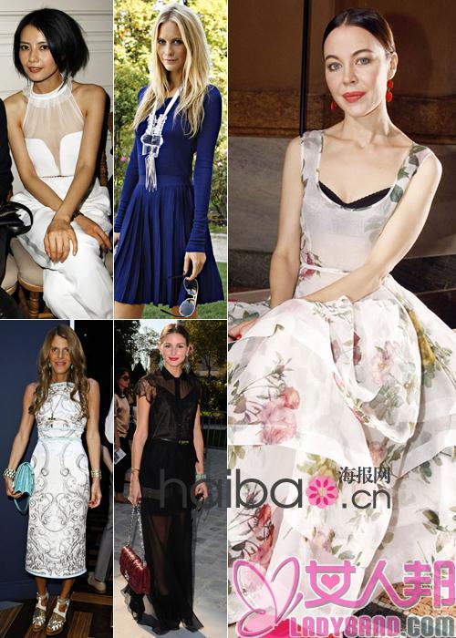 2012春夏巴黎时装周秀场嘉宾合辑第一波！各国各路时尚名人T台下较量正欢，谁的Style第一眼吸引住你？