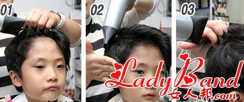 >韩国小男孩超酷发型DIY