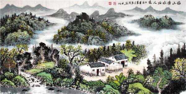 牡丹画家张志文 嵩县画家9年完成1500米《华夏牡丹图》