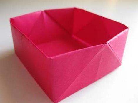 >简易垃圾盒的折法、自制简易垃圾盒、简易垃圾桶折法图解教程