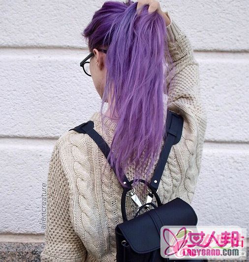 原宿薰衣草紫色染发 非主流时尚流行发色