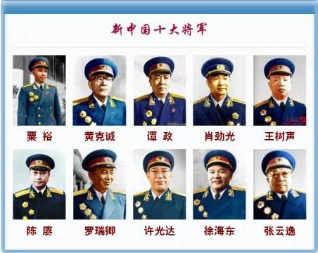 >【中国十大大将子女后代】中国十大大将排名简介 十大大将还剩下几个人