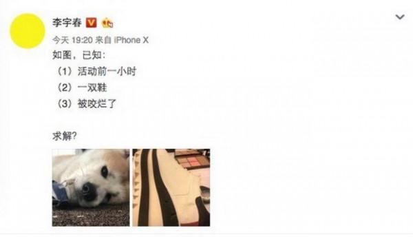 >一个铲屎官的痛！李宇春登台前鞋被爱狗咬烂 无奈穿破洞鞋领奖