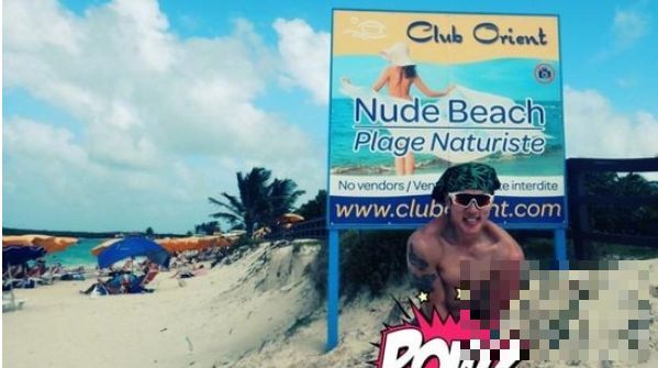 吴尊带着儿子在某海岛度假：拍了两张裸照po上网