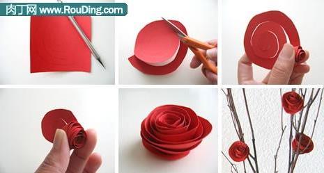 我觉得最简单的折纸玫瑰的方法