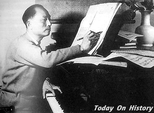 中国著名作曲家丁善德逝世