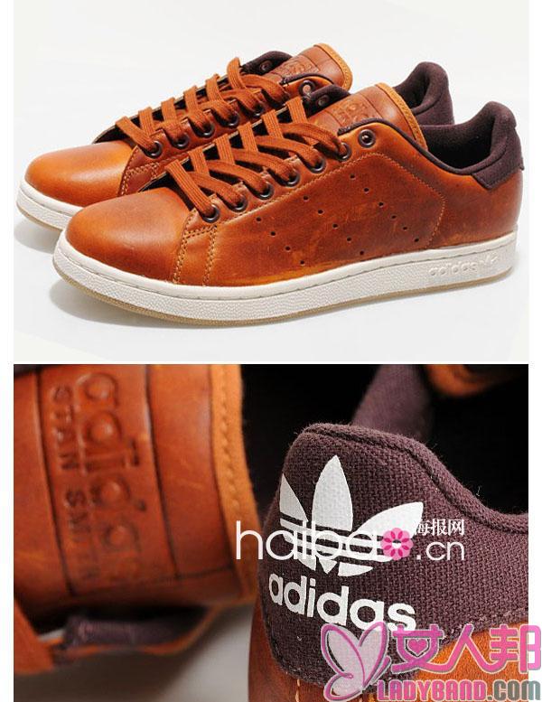 阿迪达斯经典三叶草 (Adidas Originals) 推出2011 Adidas Originals Stan Smith 2–Mahogany–Beige新款运动鞋