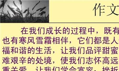 >话题作文是什么 初中话题作文:那时的友情900字