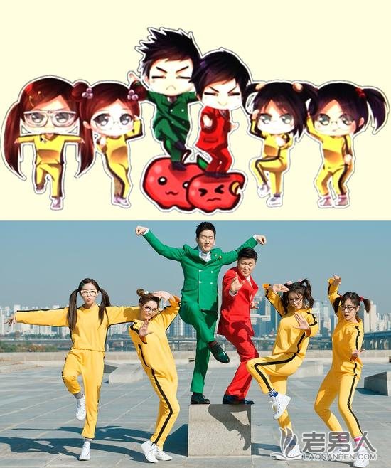 韩女团T-ara翻唱《小苹果》变女版李小龙造型吸睛