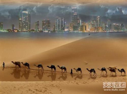 >十大罕见天气奇观:沙漠中的海市蜃楼(图)